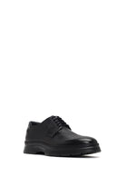 Men's Black Lace-Up Thick-Soled Leather Casual Shoe | Derimod