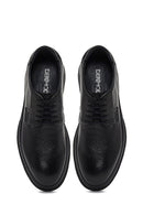 Men's Black Lace-Up Thick-Soled Leather Casual Shoe | Derimod