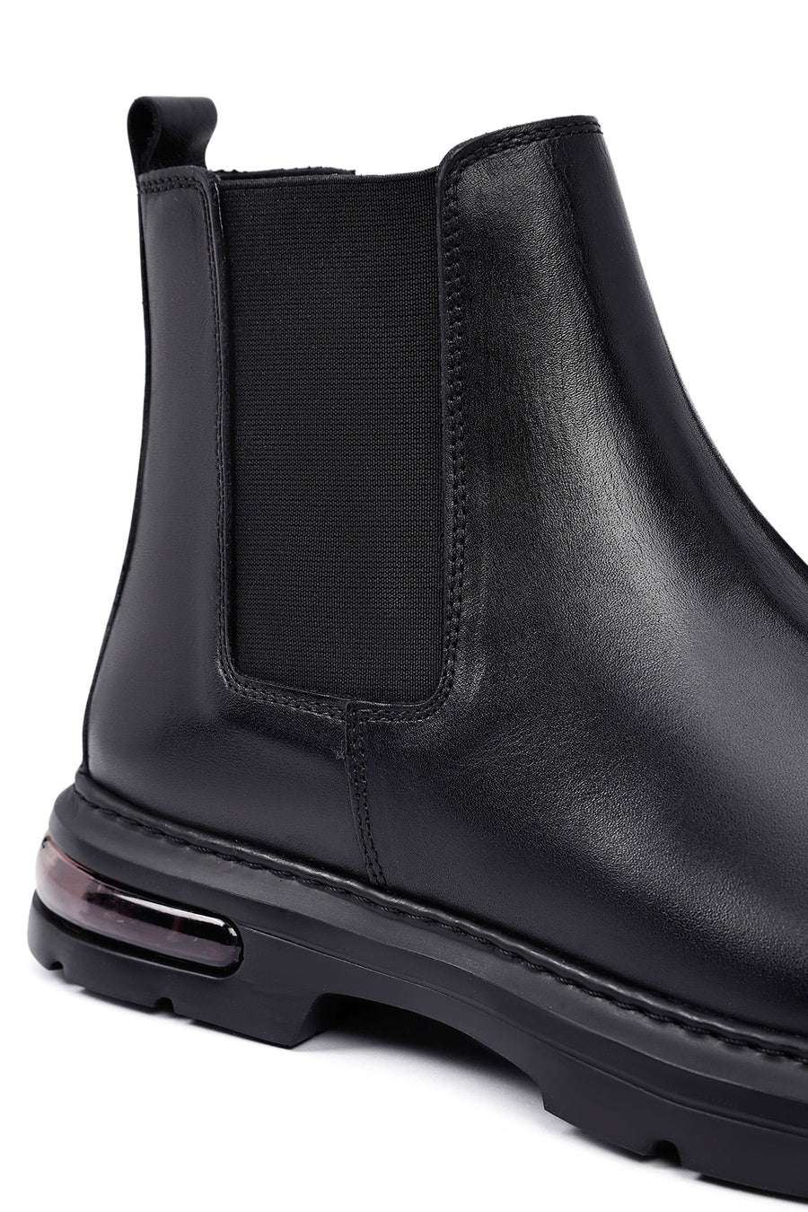 Male Black Leather Chelsea Boots