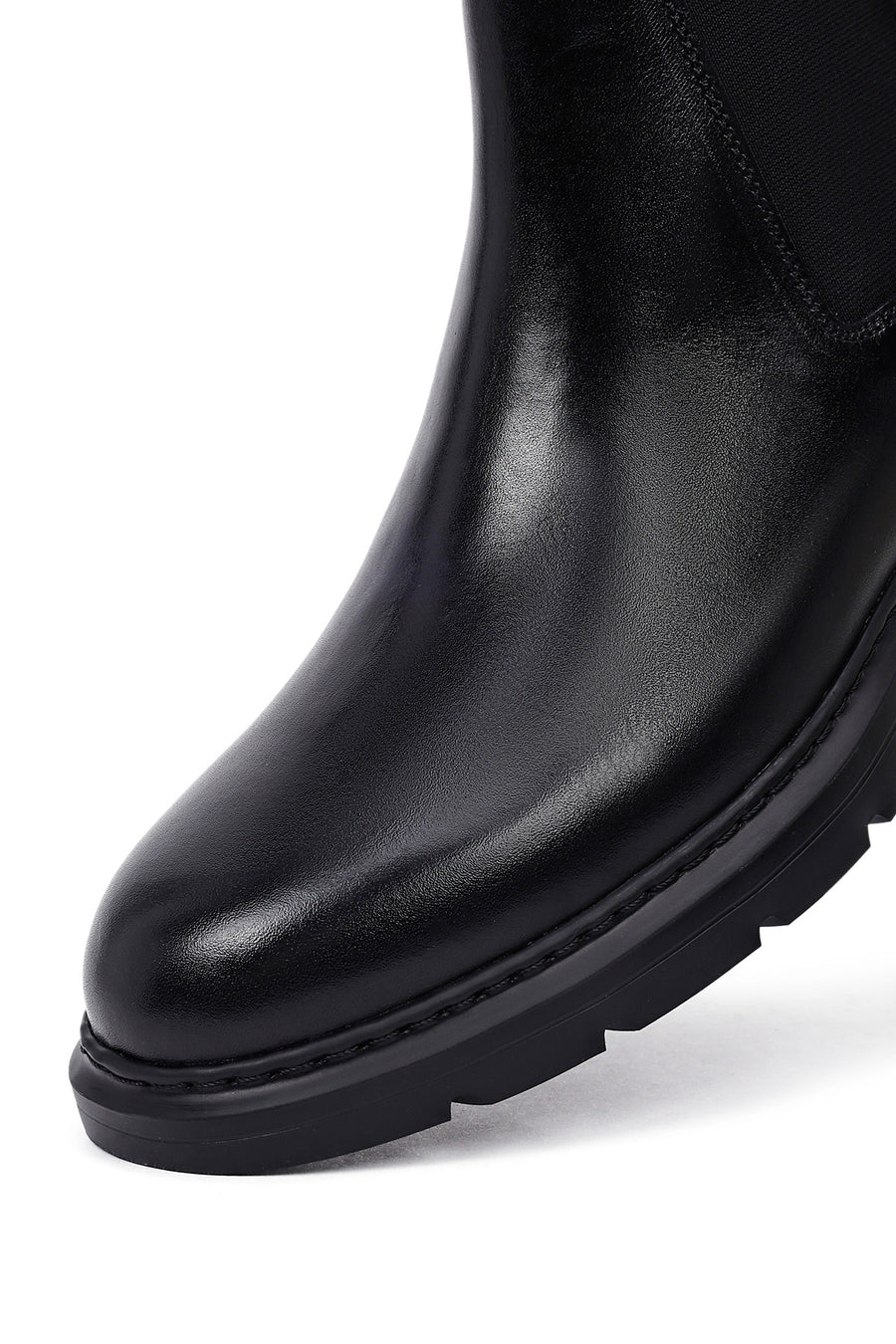 Male Black Leather Chelsea Boots