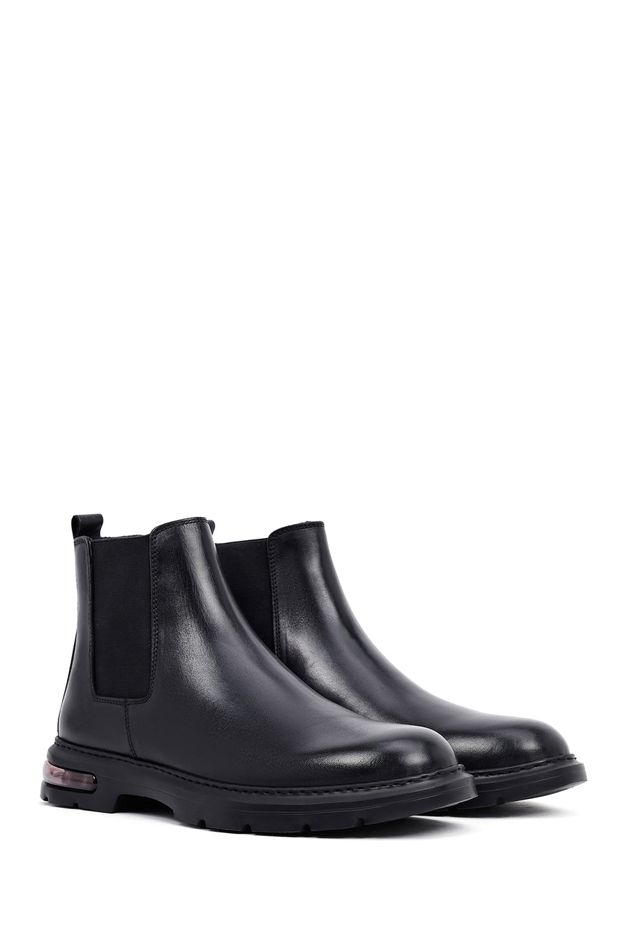 Male Black Leather Chelsea Boots