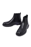 Male Black Leather Chelsea Boots | Derimod