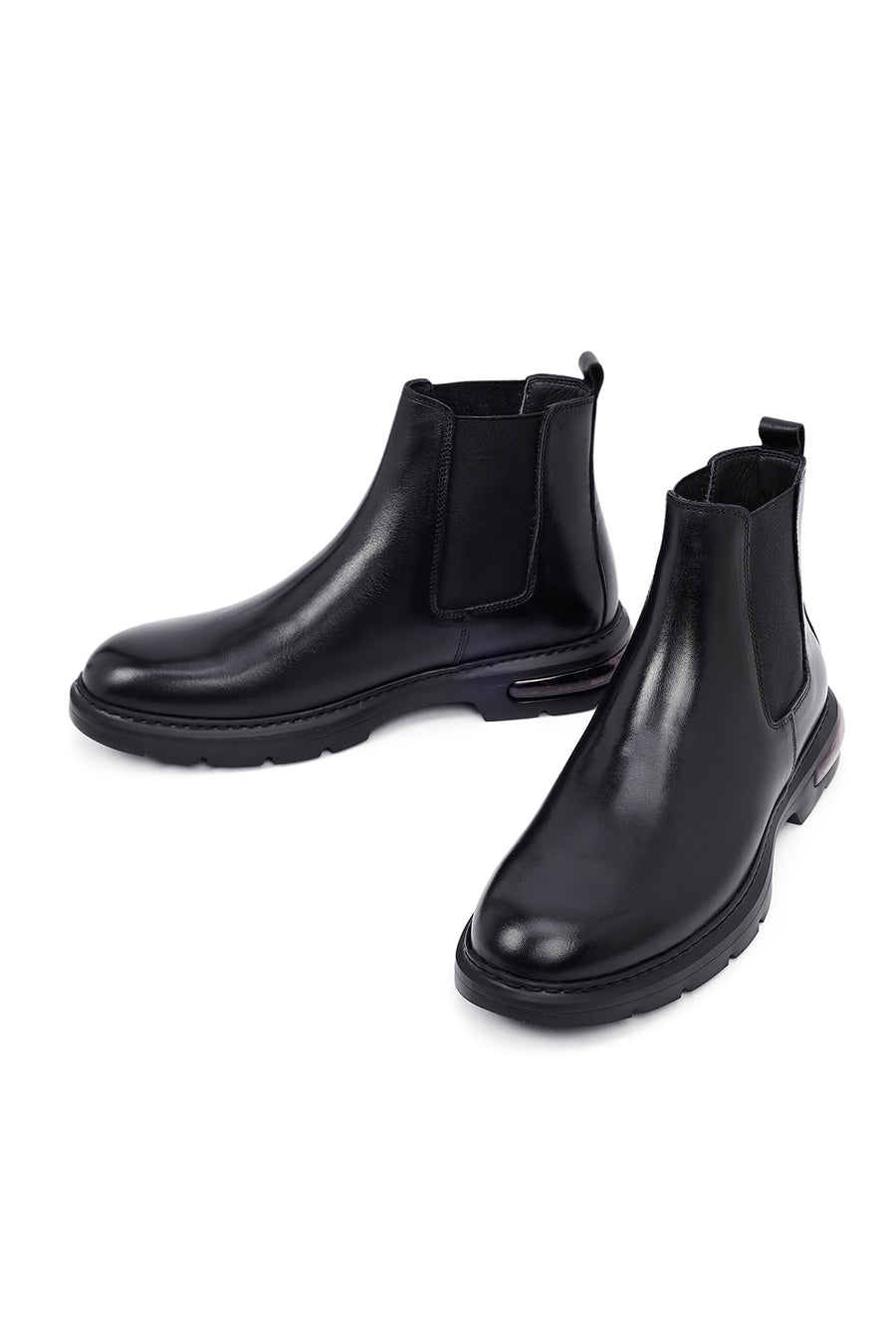 Male Black Leather Chelsea Boots