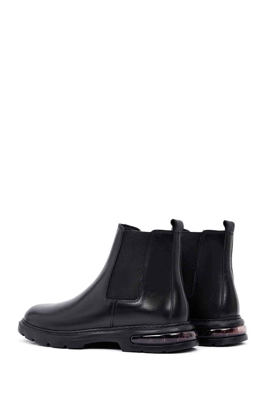 Male Black Leather Chelsea Boots
