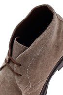 Men's Mink Lace-Up Suede Leather Boat | Derimod