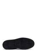 Men's Black Lace-Up Thick-Soled Leather Boat | Derimod