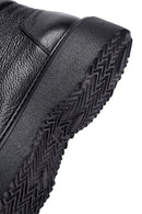 Men's Black Lace-Up Thick-Soled Leather Boat | Derimod