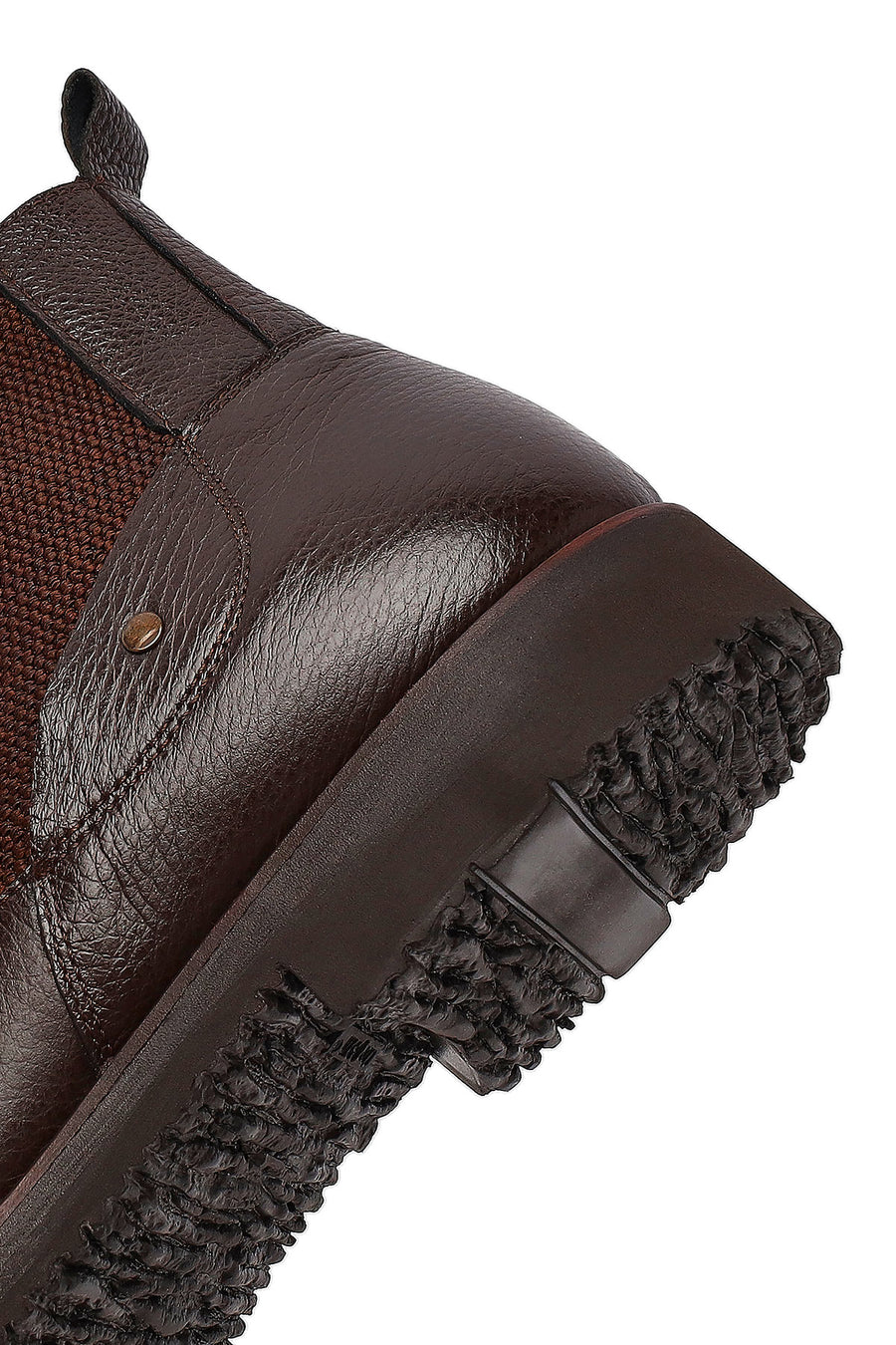 Male Brown Leather Casual Chelsea Boots