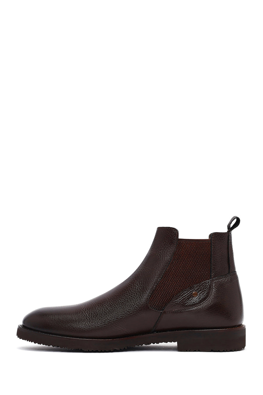 Male Brown Leather Casual Chelsea Boots