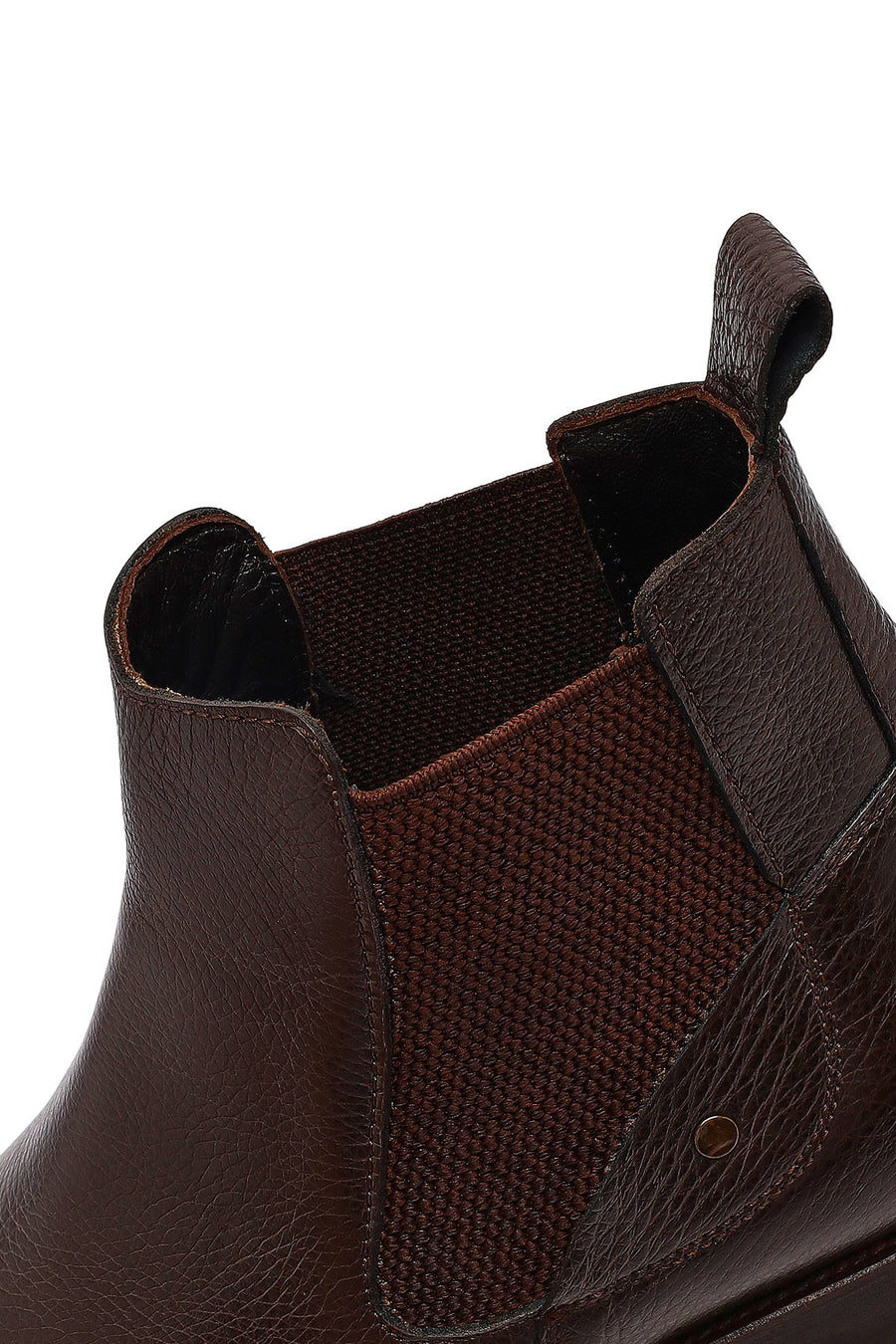 Male Brown Leather Casual Chelsea Boots