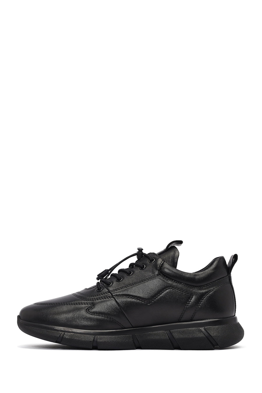 Men's Black Lace Up Leather Casual Shoes