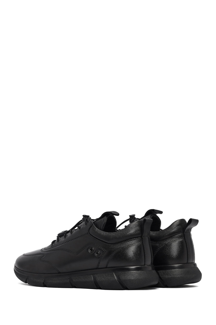 Men's Black Lace Up Leather Casual Shoes