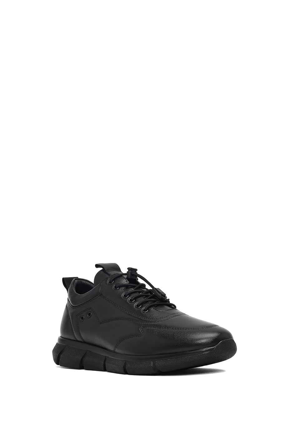 Men's Black Lace Up Leather Casual Shoes