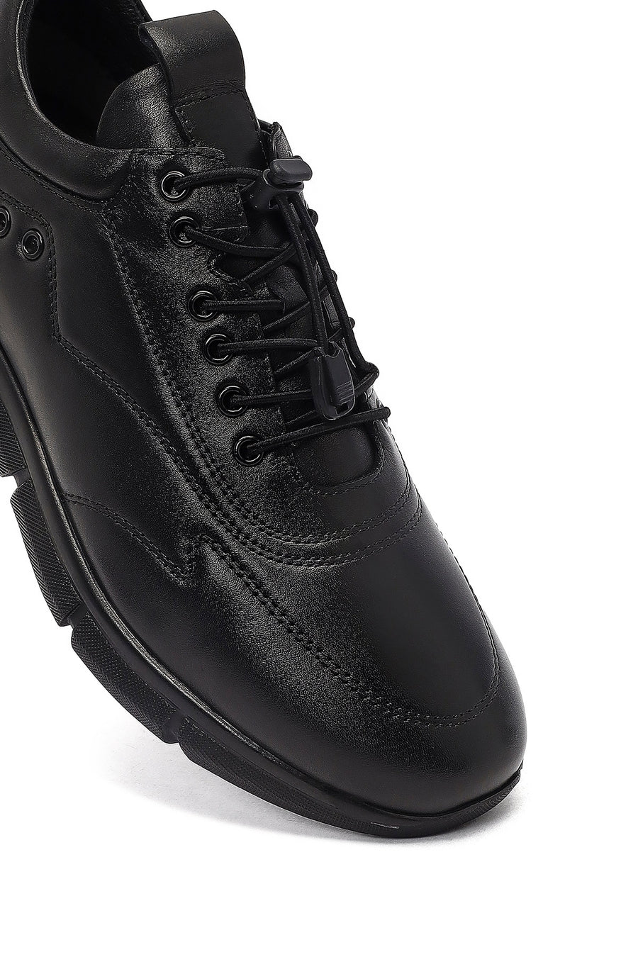 Men's Black Lace Up Leather Casual Shoes