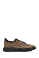 Men's Taupe Lace-up Nubuck Leather Casual Shoes | Derimod