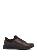 Erkek Kahverengi Bağcıklı Deri Casual Sneaker | Derimod