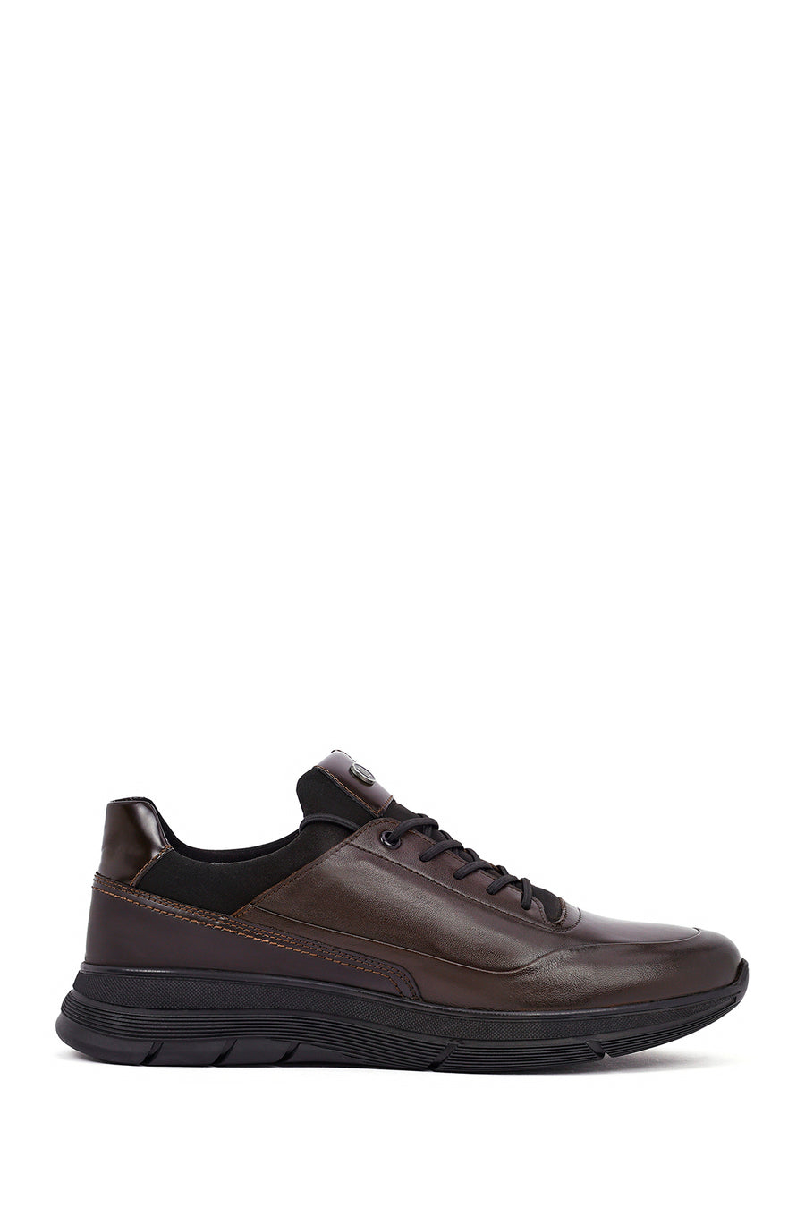 Erkek Kahverengi Bağcıklı Deri Casual Sneaker 25WFD650014 | Derimod