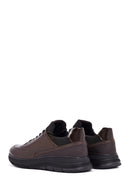Erkek Kahverengi Bağcıklı Deri Casual Sneaker | Derimod