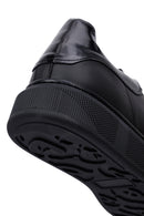 Erkek Siyah Bağcıklı Kalın Tabanlı Deri Sneaker | Derimod
