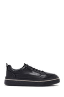 Men's Black Lace Up Leather Sneakers | Derimod