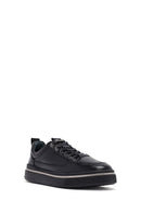 Men's Black Lace Up Leather Sneakers | Derimod
