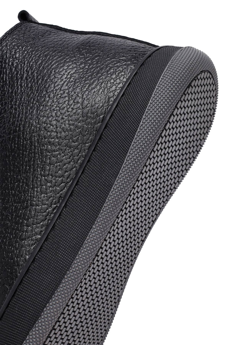 Men's Black Lace-Up Zipper Leather Sports Boots