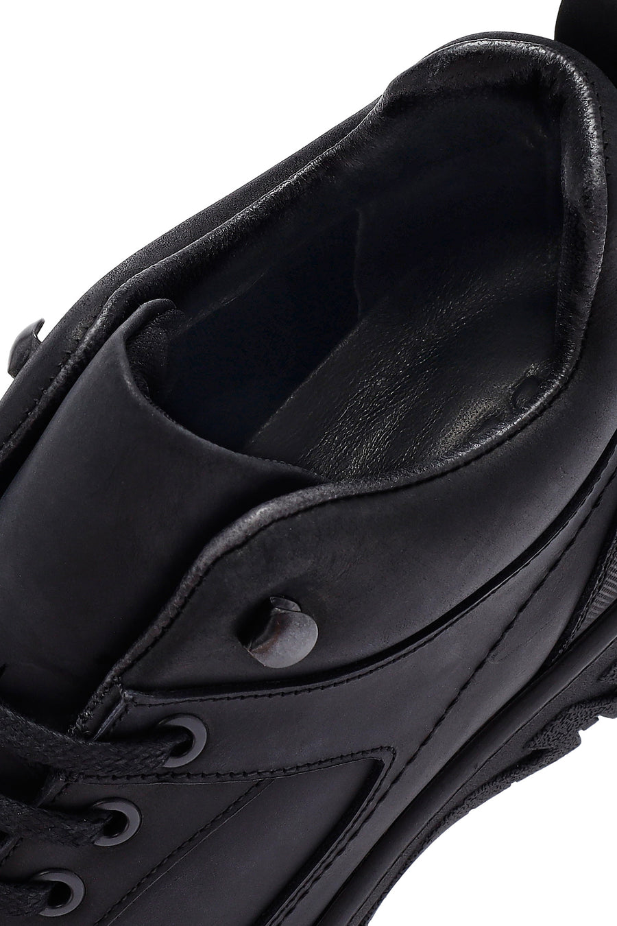 Men's Black Lace-Up Leather Casual Boots