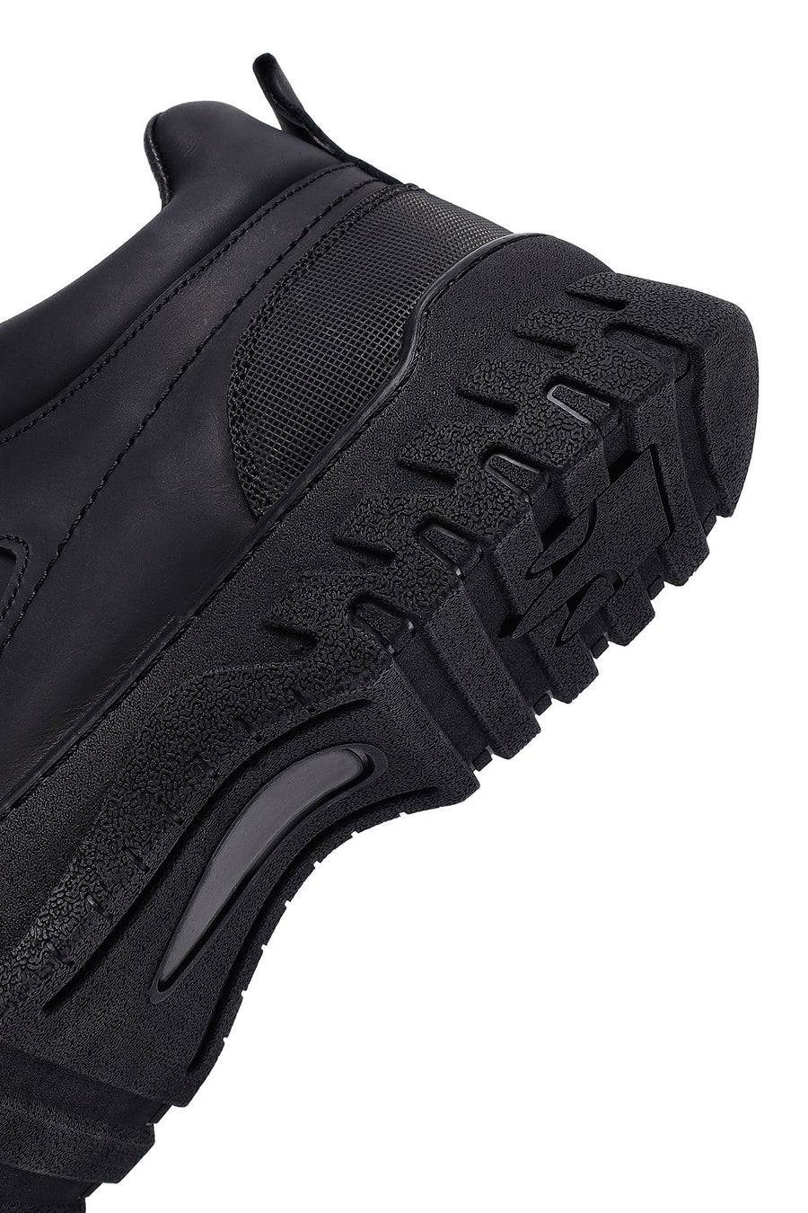 Men's Black Lace-Up Leather Casual Boots
