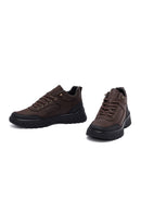 Men's Brown Lace-Up Leather Casual Boots | Derimod