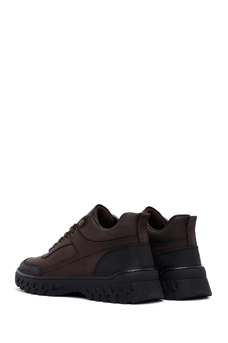 Men's Brown Lace-Up Leather Casual Boots
