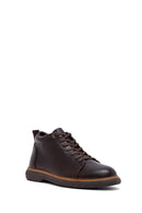 Men's Brown Lace-Up Leather Casual Boots | Derimod