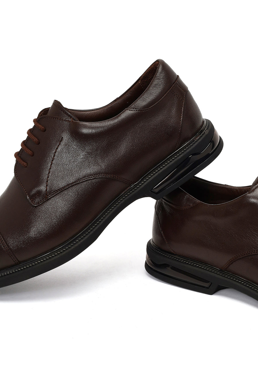 Men's Brown Lace-Up Leather Casual Shoes