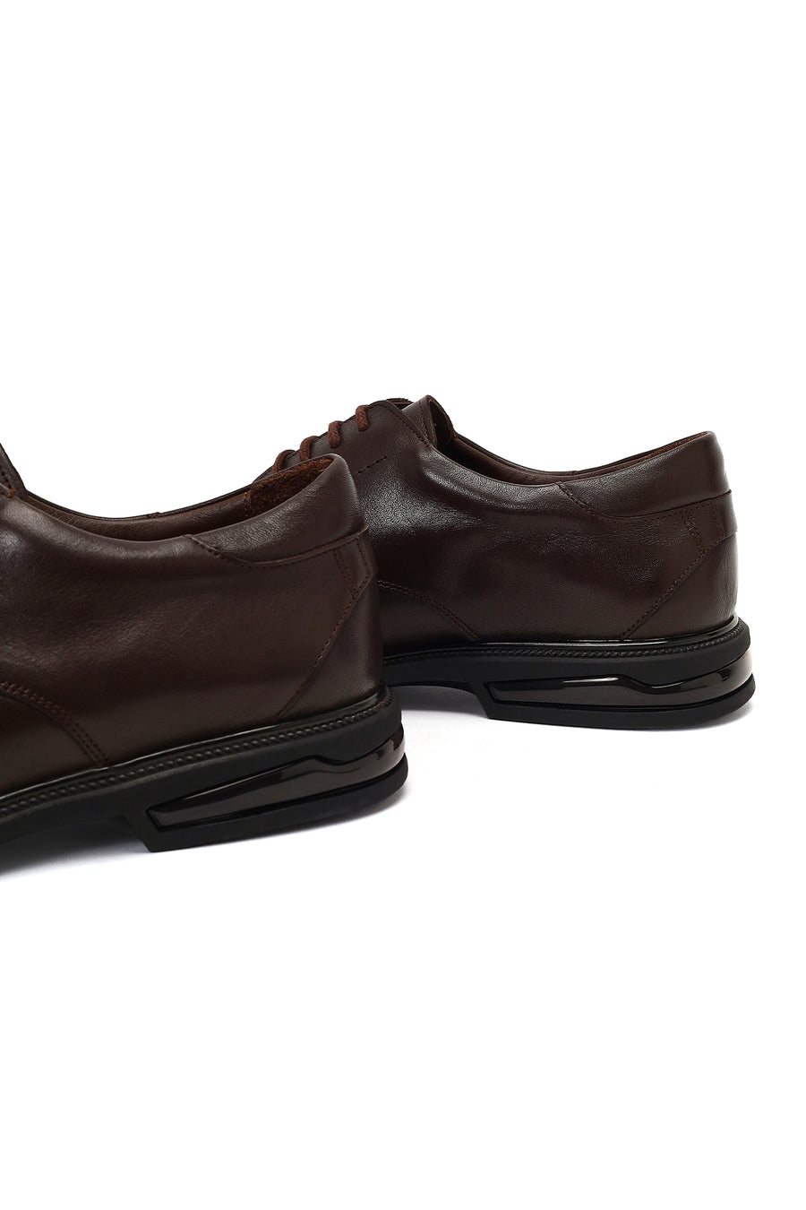 Men's Brown Lace-Up Leather Casual Shoes