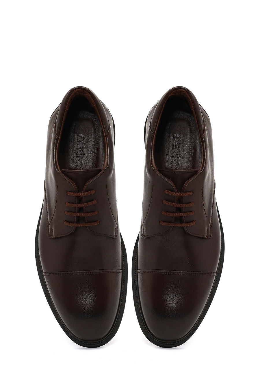 Men's Brown Lace-Up Leather Casual Shoes