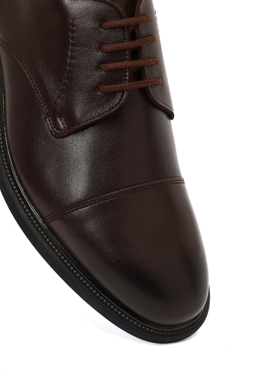 Men's Brown Lace-Up Leather Casual Shoes