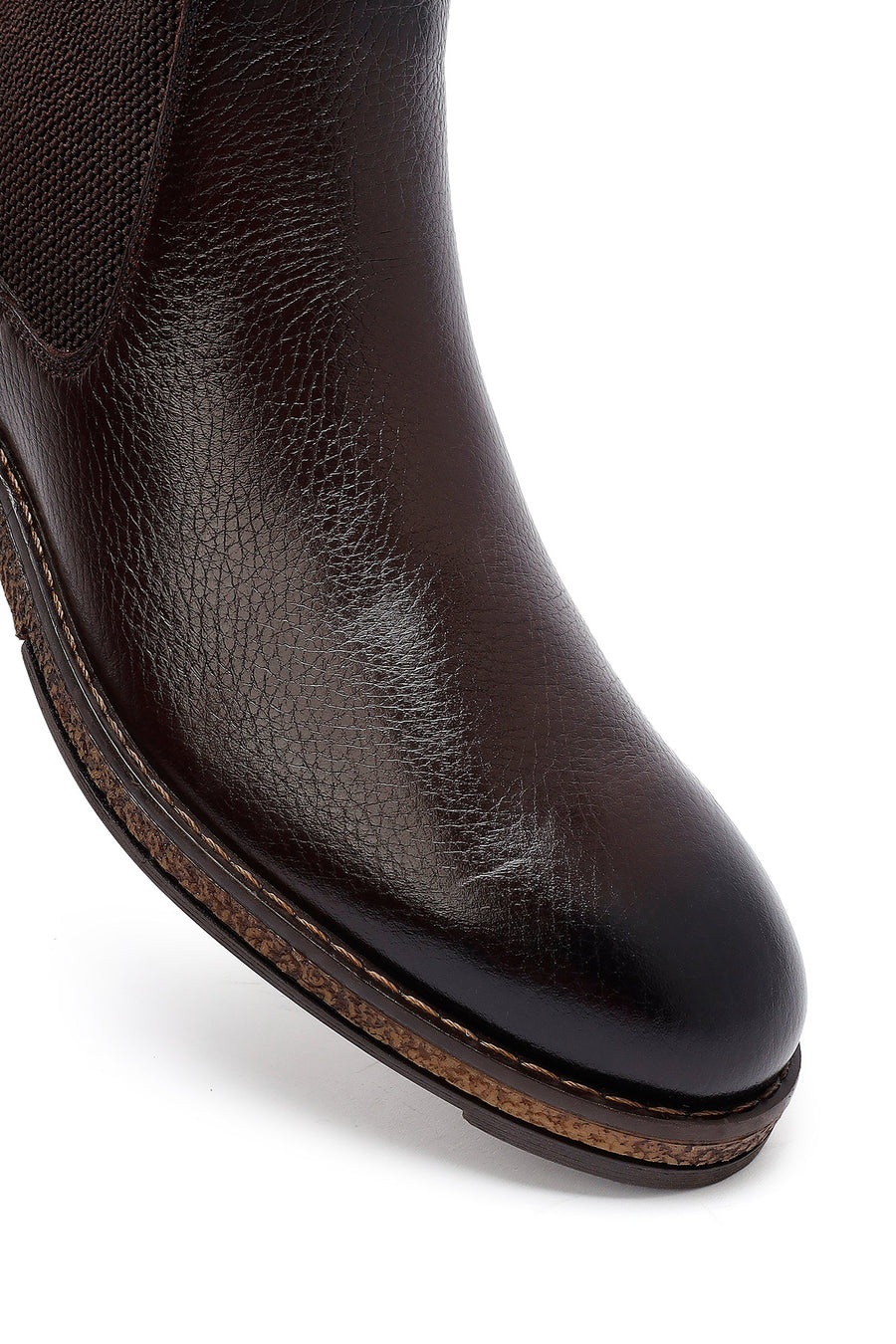 Male Brown Leather Chelsea Boots