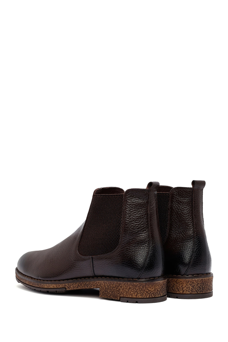 Male Brown Leather Chelsea Boots