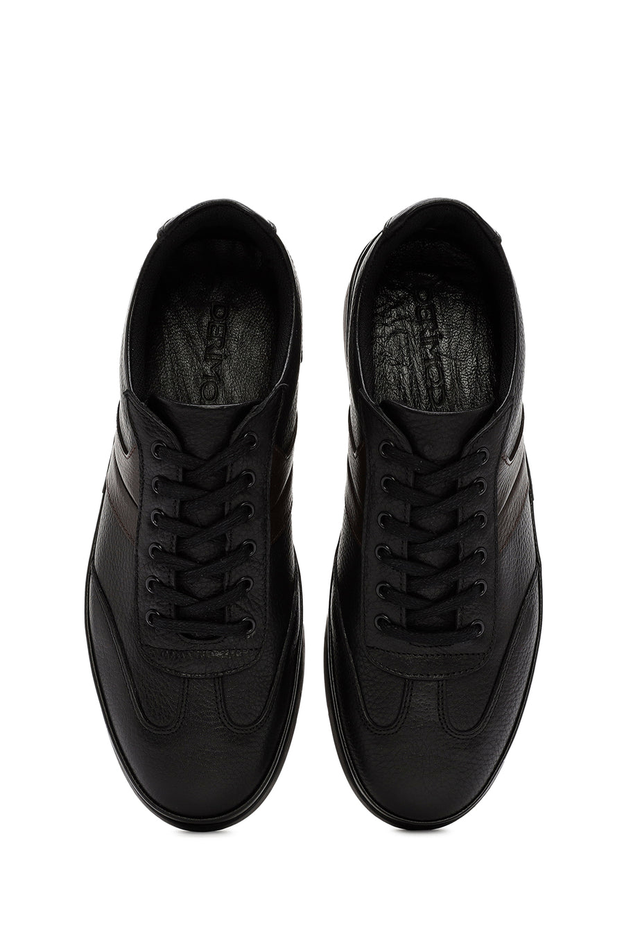 Men's Black Lace Up Leather Casual Shoes