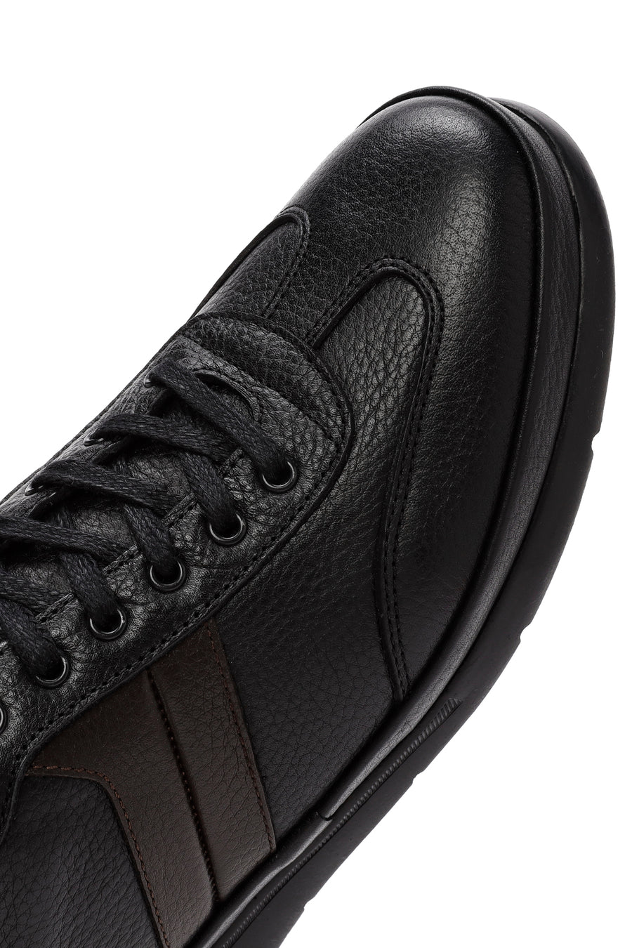 Men's Black Lace Up Leather Casual Shoes