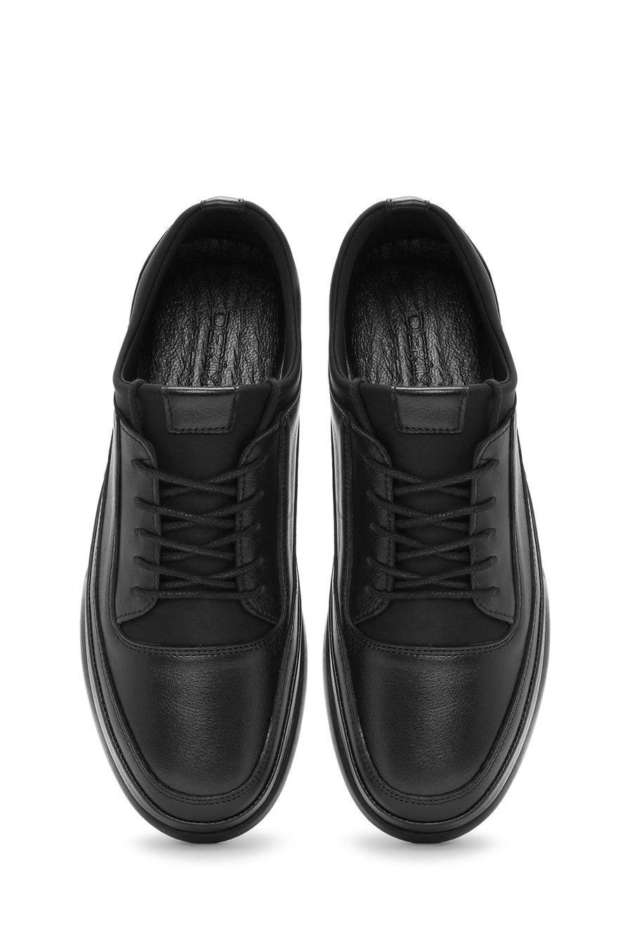 Men's Black Lace Up Leather Casual Shoes