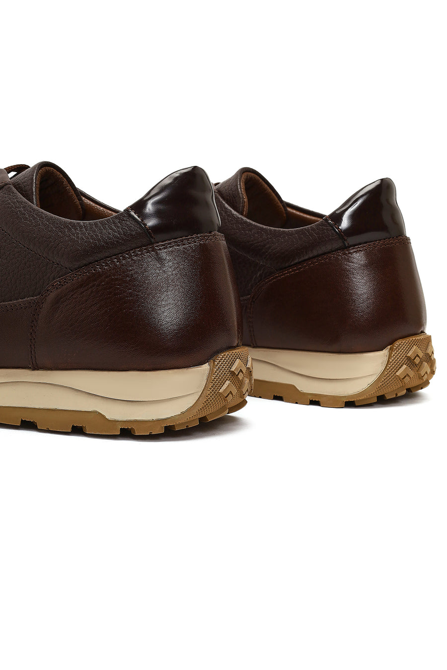 Men's Brown Lace-up Leather Casual Sneaker