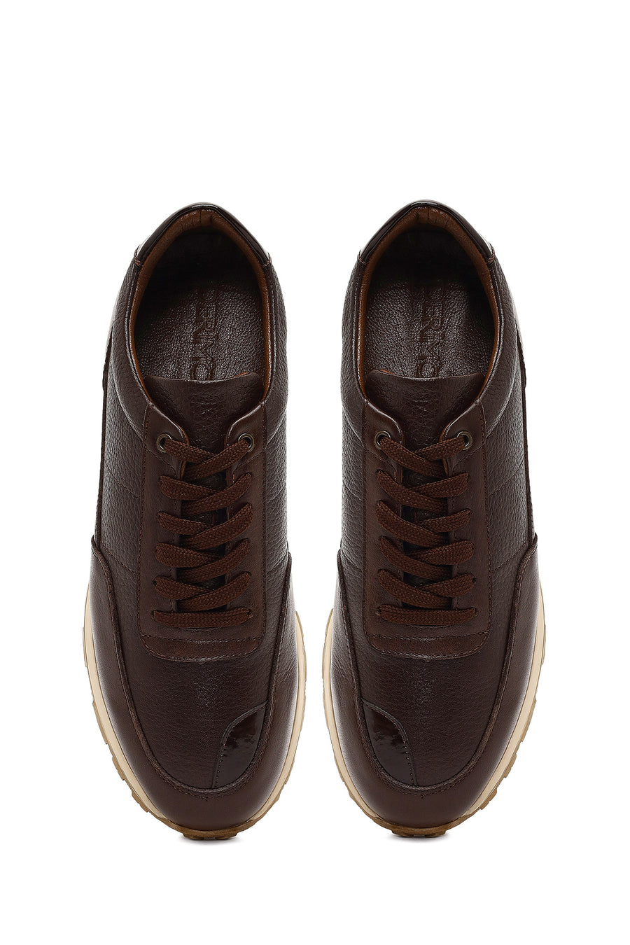 Men's Brown Lace-up Leather Casual Sneaker