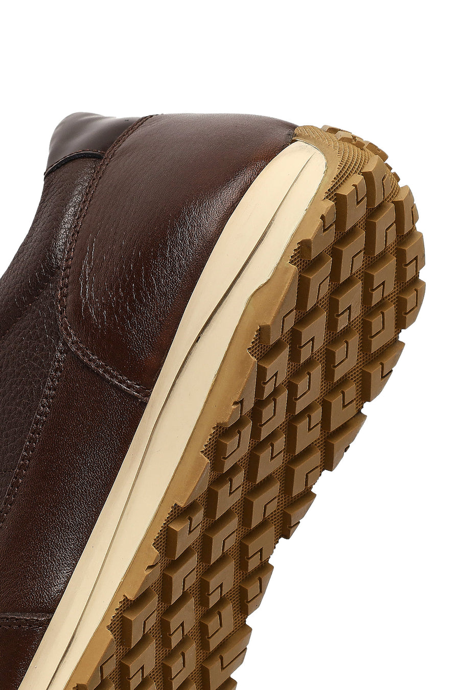 Men's Brown Lace-up Leather Casual Sneaker
