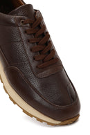 Men's Brown Lace-up Leather Casual Sneaker | Derimod
