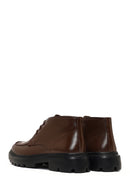 Men's Brown Lace-Up Thick Sole Leather Casual Boot | Derimod
