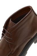 Men's Brown Lace-Up Thick Sole Leather Casual Boot | Derimod