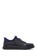 Men's Navy Blue Lace-Up Leather Casual Shoes | Derimod