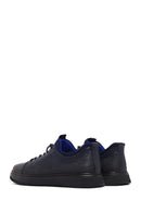Men's Navy Blue Lace-Up Leather Casual Shoes | Derimod