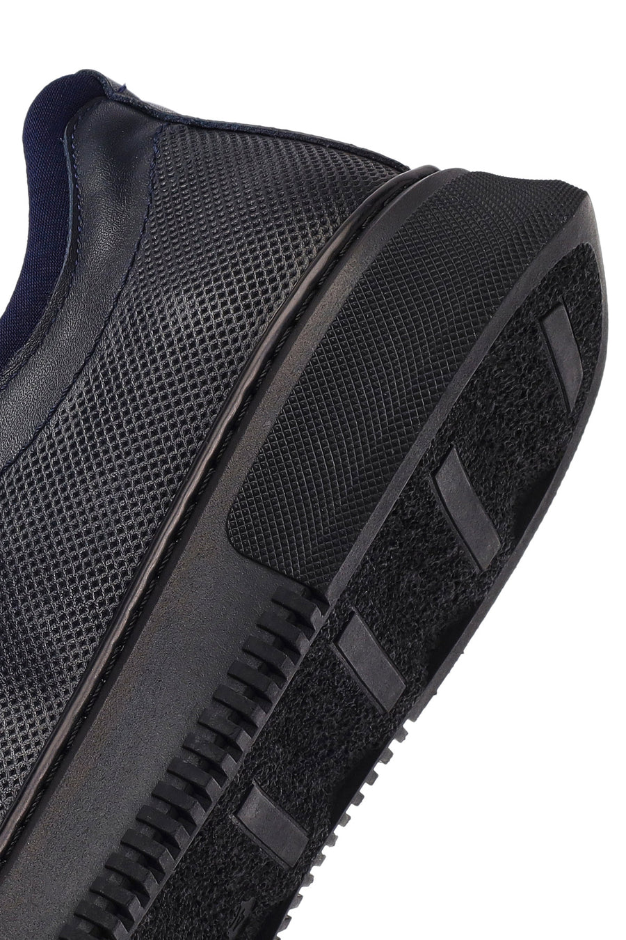 Men's Navy Blue Lace-Up Leather Casual Shoes
