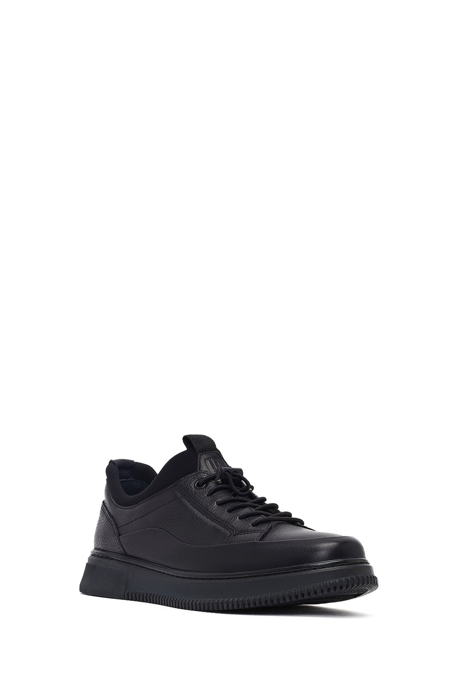 Men's Black Lace-up Leather Casual Shoes